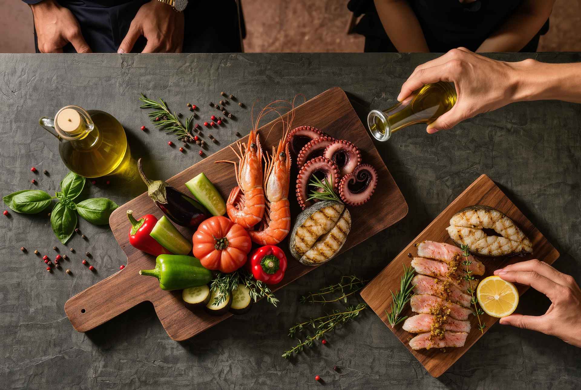 Köstliche mediterrane Sommerküche